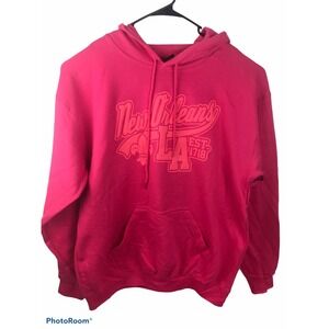 Point Sportswear Womens XL‎ Pink New Orleans Est 1718 Long Sleeve Hoodie